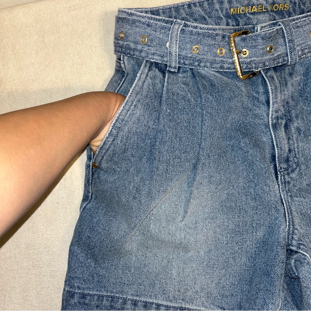 Michael Kors Denim Belted Shorts‎ Size 6 - Picture 7 of 10